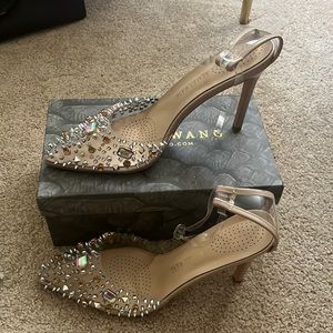 Azalea Wang crystal studded ankle strap pump